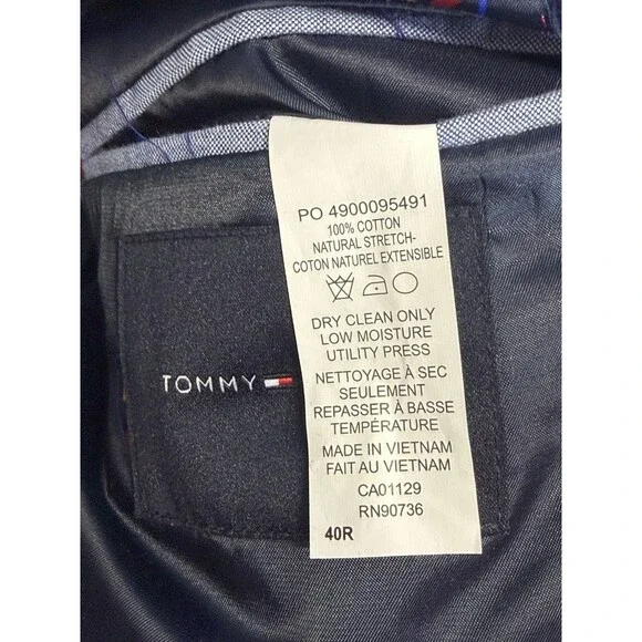 Tommy Hilfiger Men Modern-Fit Stretch Corduroy Sport Coat Cobalt Blue Cotton 40R